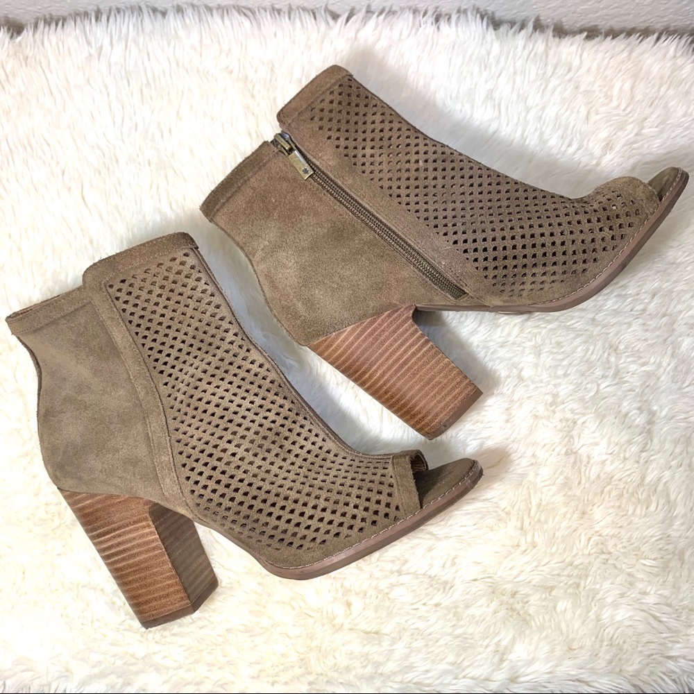 LUCKY BRAND Peep toe Booties light Brown size 10us